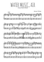 Téléchargez l'arrangement pour piano de la partition de handel-water-music-air en PDF